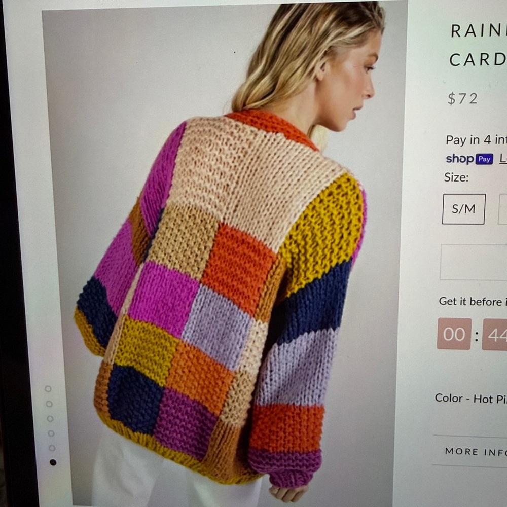 In Bloom Multicolor Patchwork Cardigan - image 12